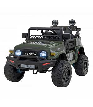 Coche eléctrico DE niño 12v, 1 plaza, TOYOTA CRUISER LITTLE, 4 motores, 1-3 años, camuflaje, INDA395-RA-JJ2099.ZIE